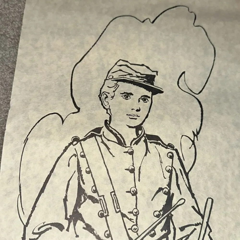 Sperry 1967 Print art Confederate Drummer Boy  Infantryman US Military Historica